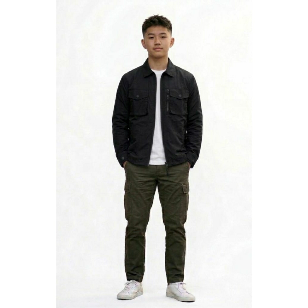 Overshirt Jaket-Jaket Buckingham Black