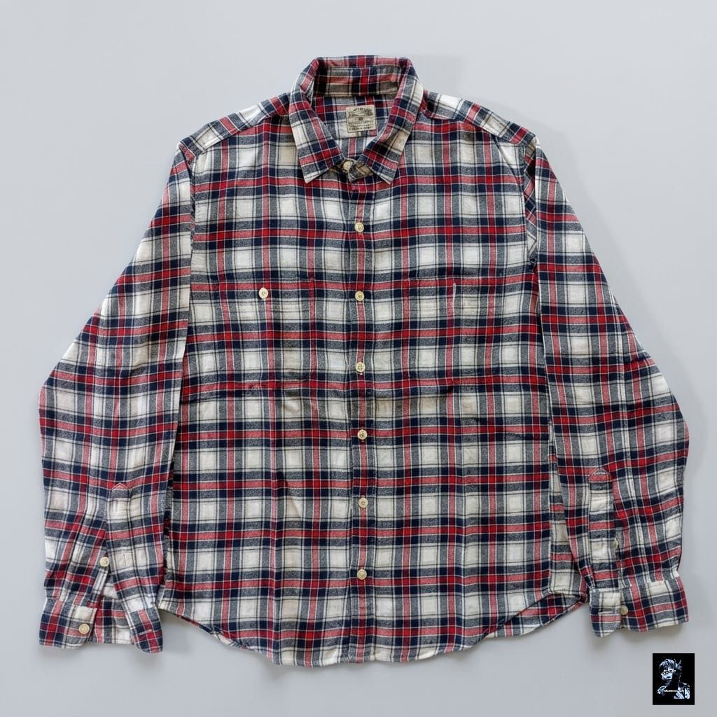 Kemeja Flannel Shirt - J-crew Plaid Square Pattern Atasan Kemeja Pria Wanita Casual Motif Kotak kota