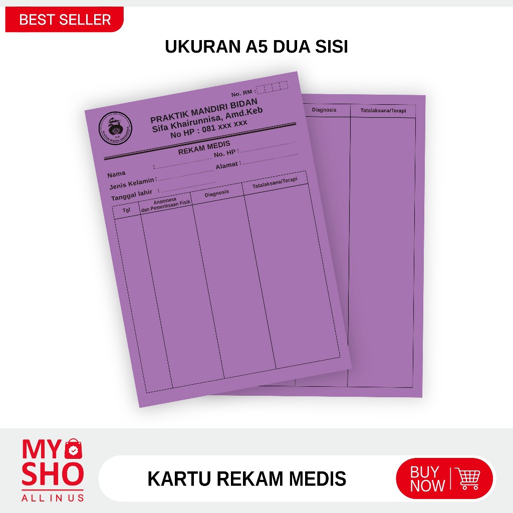 Kartu Rekam Medis Bidan / Perawat