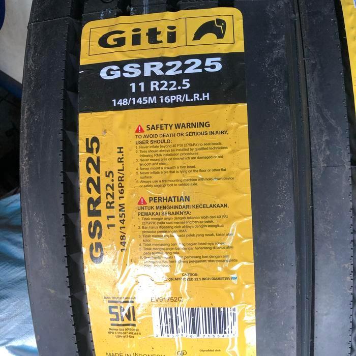 Ban Truk Bus Giti GSR225 ukuran 11 R22,5 Radial Kawat Tubless Truck