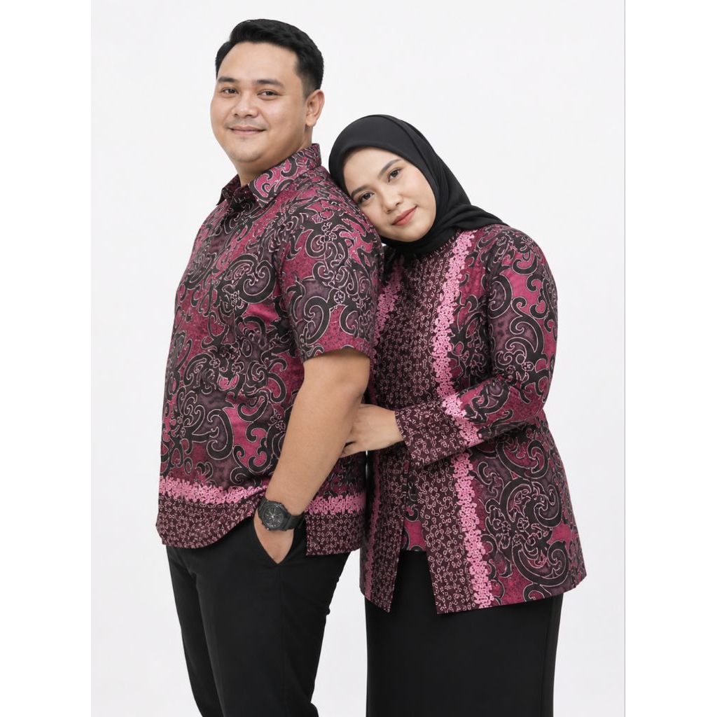 COUPLE JUMBO BATIK "A" SIZE M L XL XXL XXXL XXXXL 4L 5L 6L 7L SARIMBIT JUMBO BIG SIZE BAJU BESAR