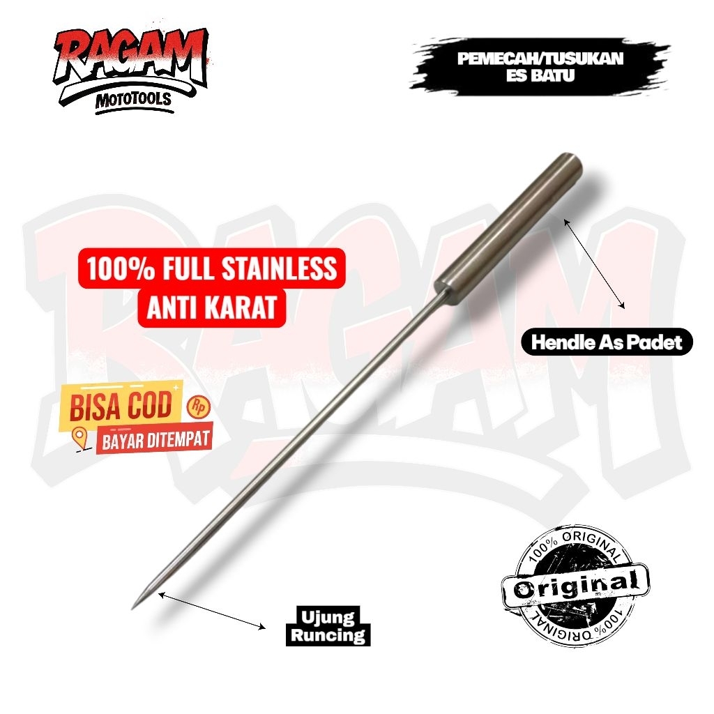 PEMECAH TUSUKAN ES BATU FULL STAINLESS ANTI KARAT
