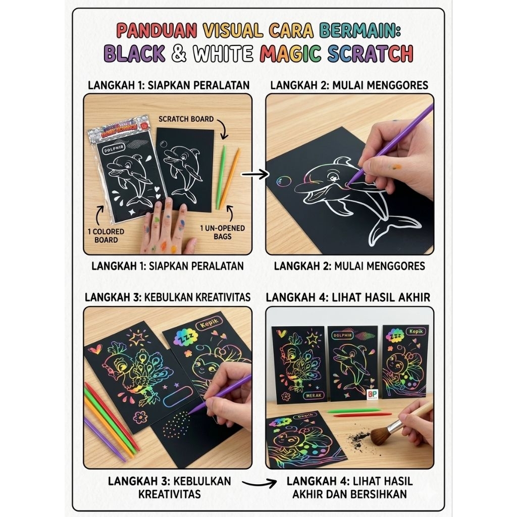 mewarnai arsir hitam / mainan gosokan kertas / mainan edukasi / kreativitas anak