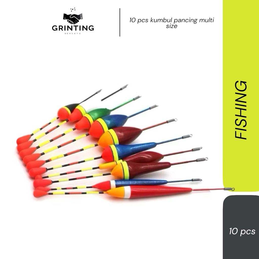 qingfeng kumbul pancing - pelampung pancing ikan 10 pcs