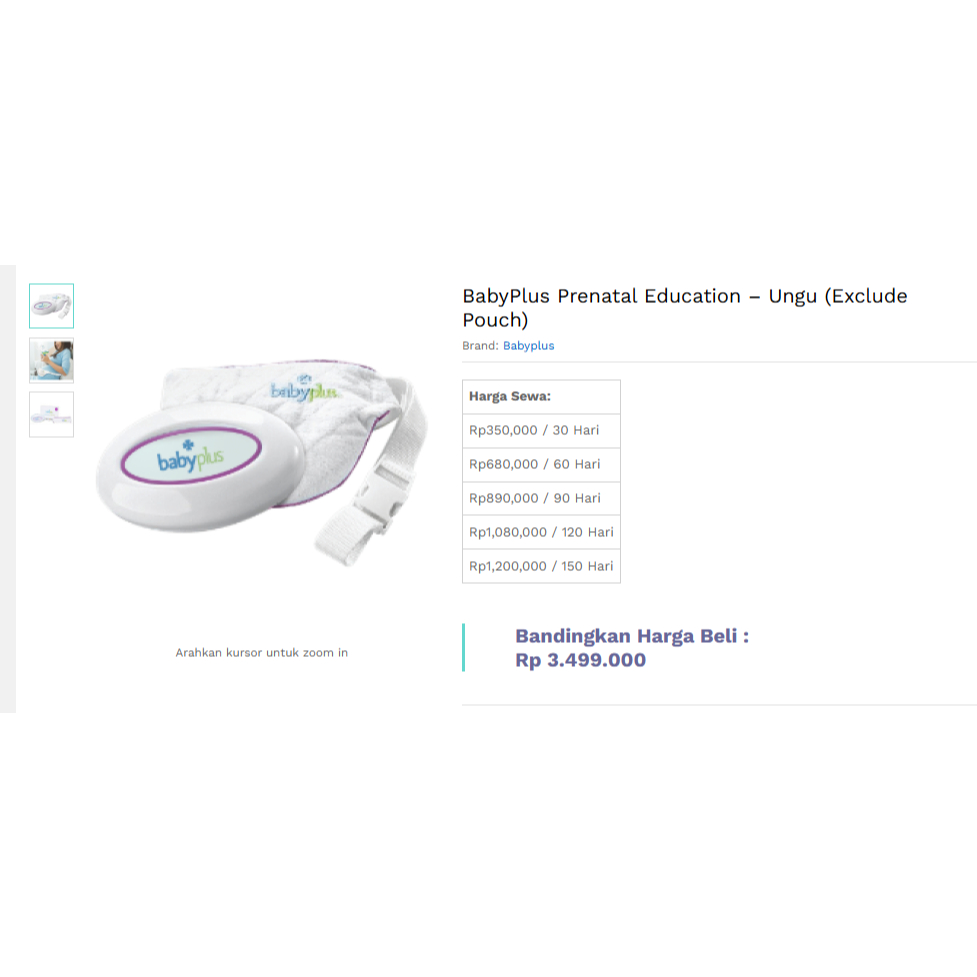 BabyPlus Prenatal Education – Ungu (Exclude Pouch)