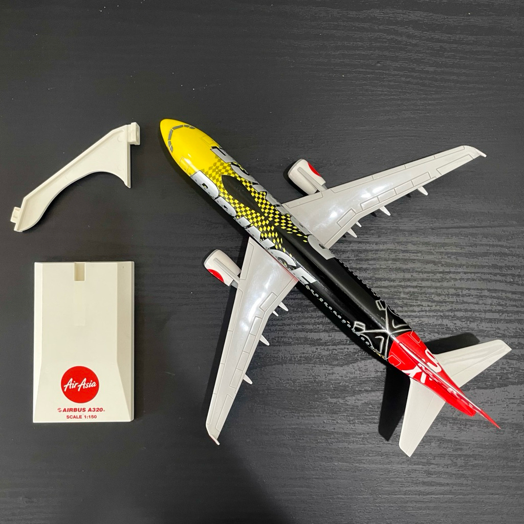 Diecast Air Asia Malaysia Prince Livery Airbus A320 Skala 1:150 Official Miniatur Model Pesawat Aira