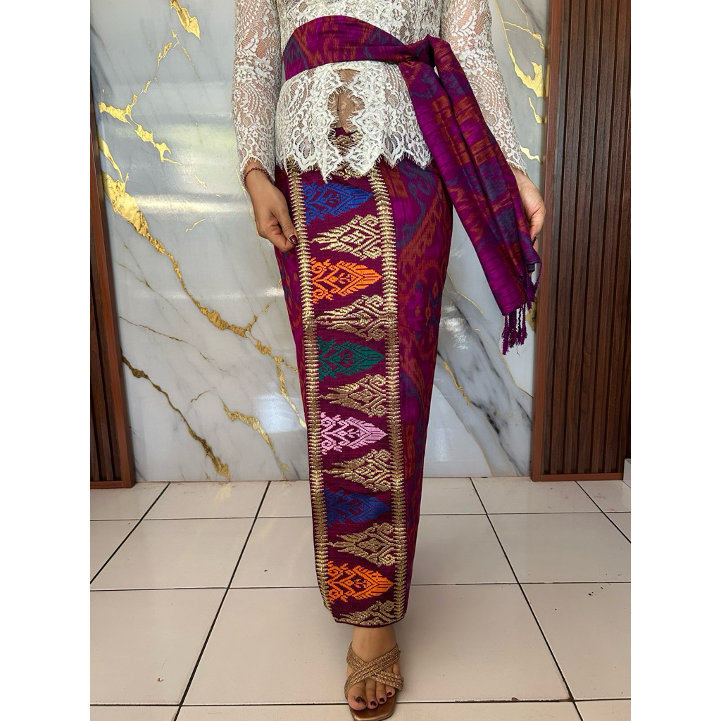 Ready Sutra mastuli singaraja Rebong Songket Set Sld