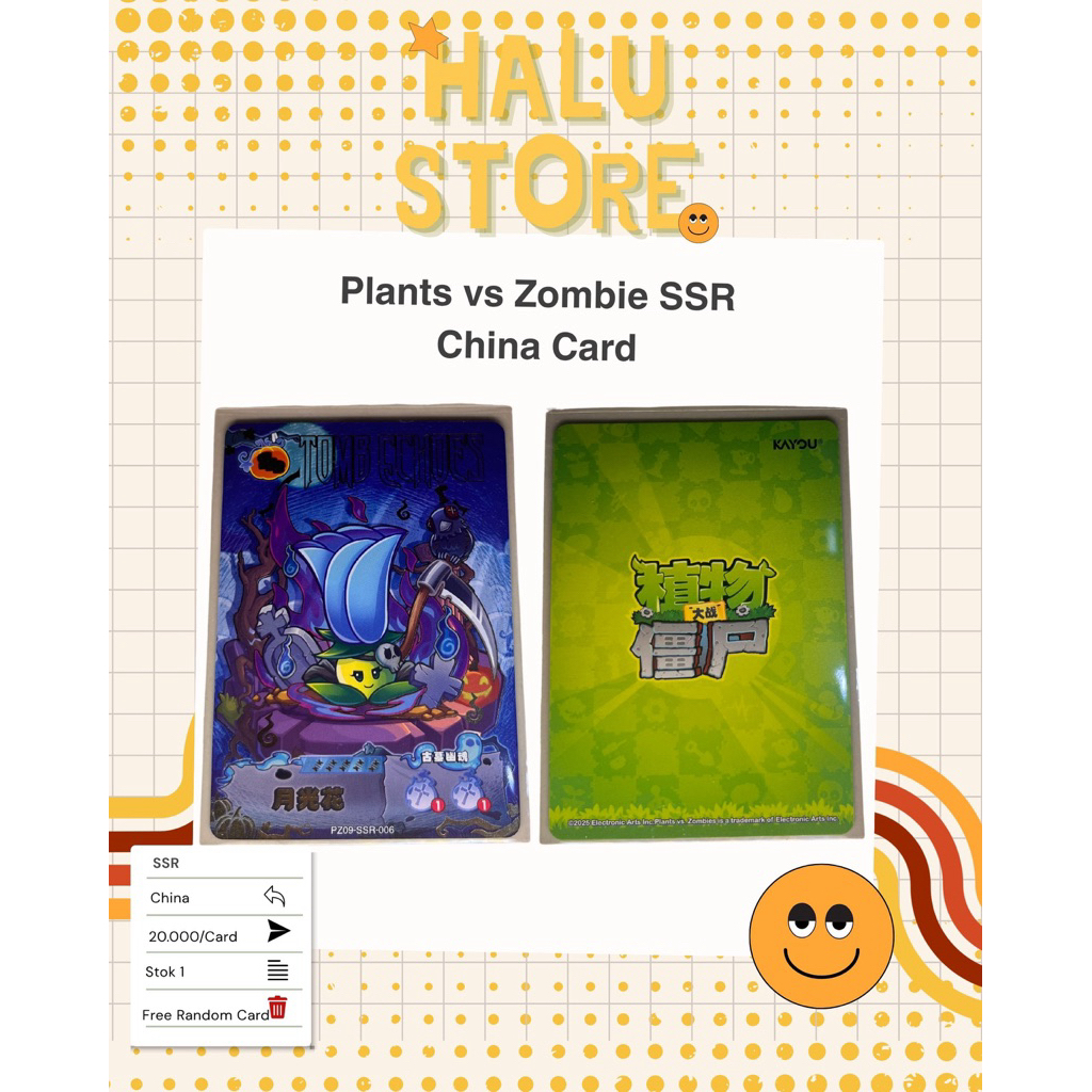 Plants vs Zombie Collection Card (Type SSR) China
