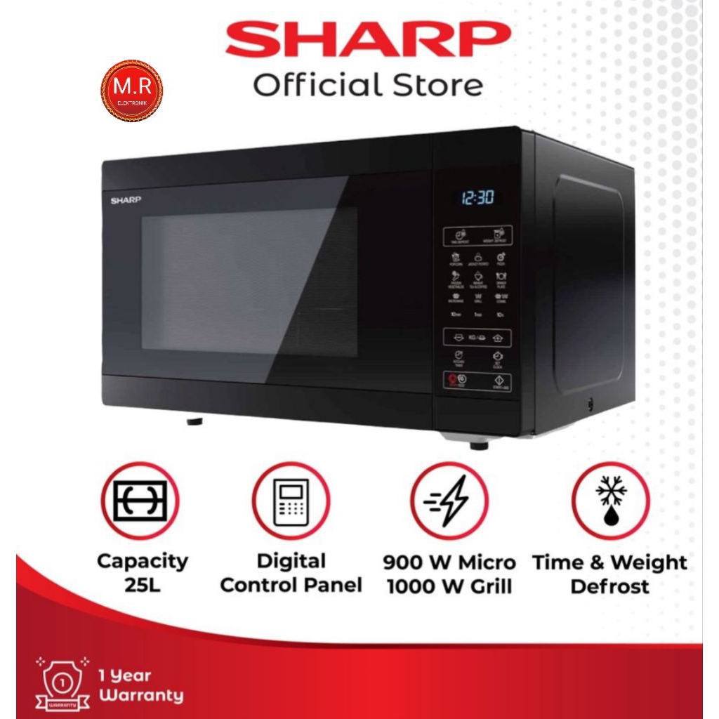 MICROWAVE SHARP 25 LITER R-725DA-BK