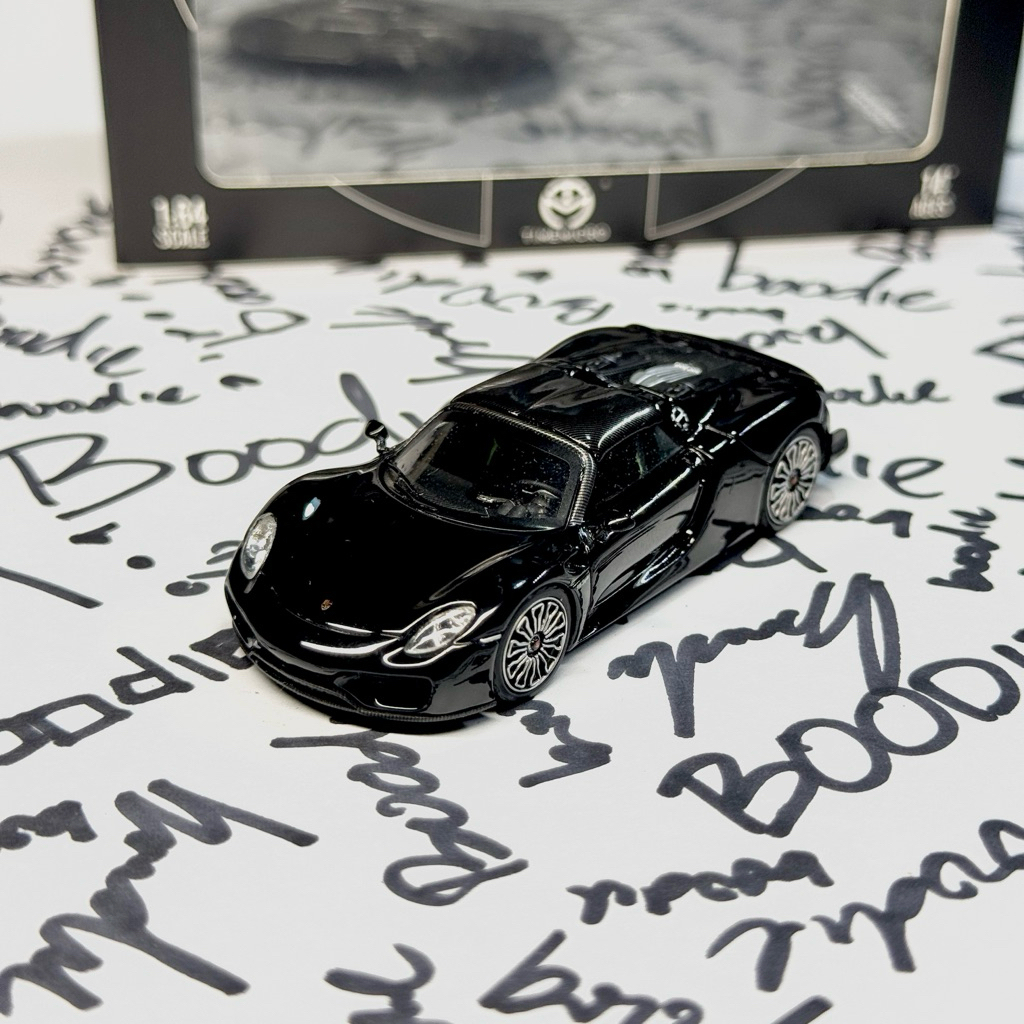 MicroTurbo Porsche 918 Spyder BLACK Diecast 1/64