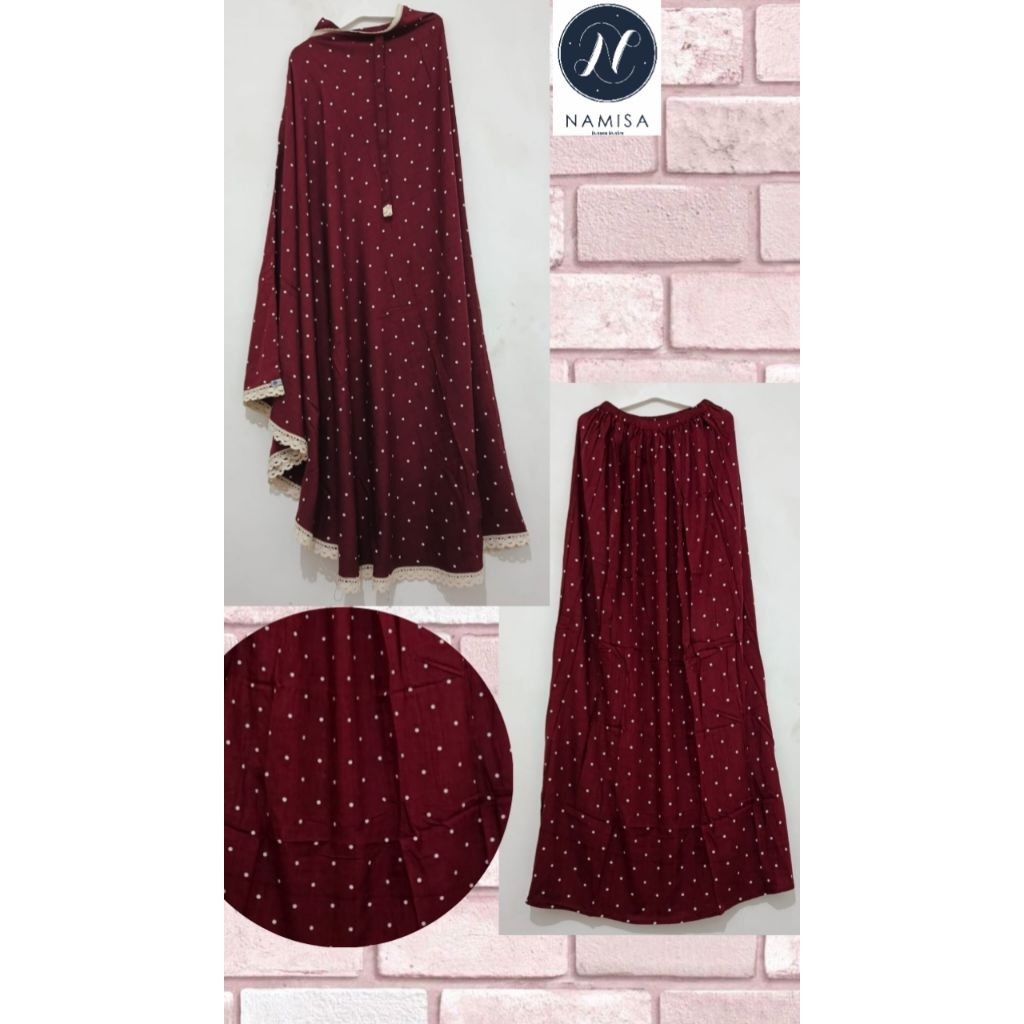 Mukena putusan jumbo kain rayon twill