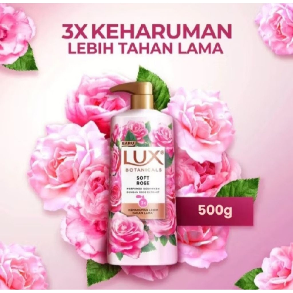 Lux Botanicals Body Wash Soft Rose Pump 500 gr
