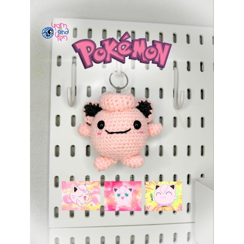 [READY] JIGGLYPUFF POKEMON ANIME KEYCHAIN | AMIGURUMI ANIME