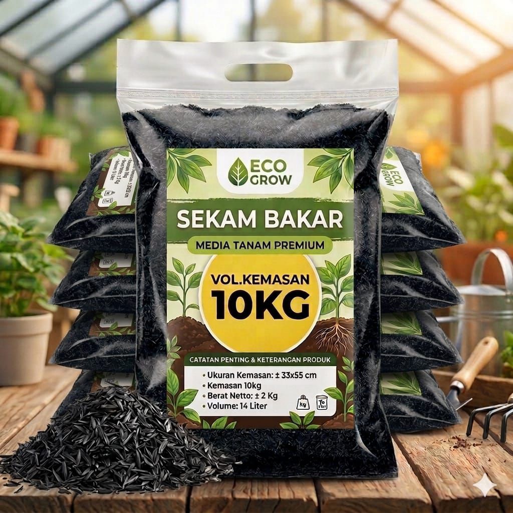 Sekam Bakar/Arang Sekam Kemasan 10kg | AHT