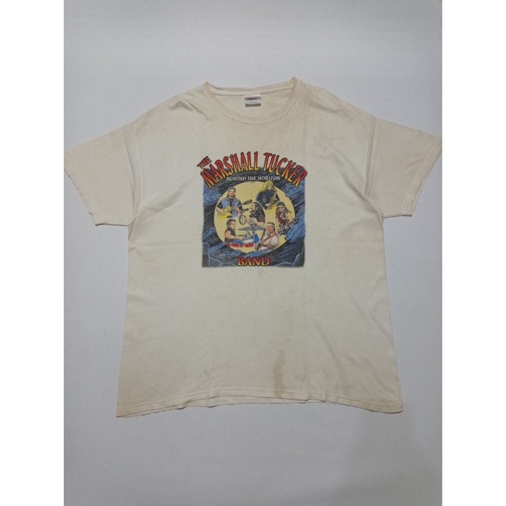Kaos Singer Band Vintage The Marshall Tucker Band Official Merchandise By Hanes Warna Putih Size XL 