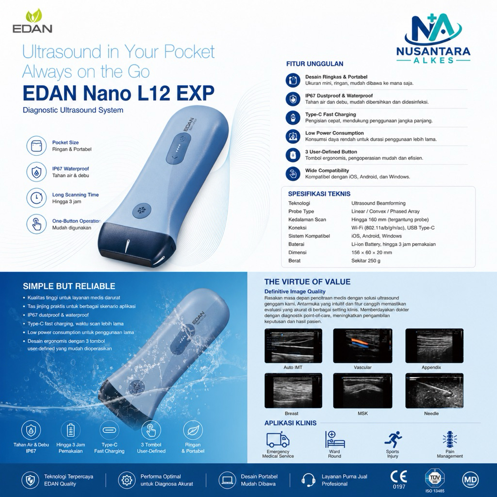 PROMO EDAN NANO USG WIRELESS / USG WIFI / USG POCKET / USG MINI / PROBE OBGYN / PROBE LINEAR MURAH D