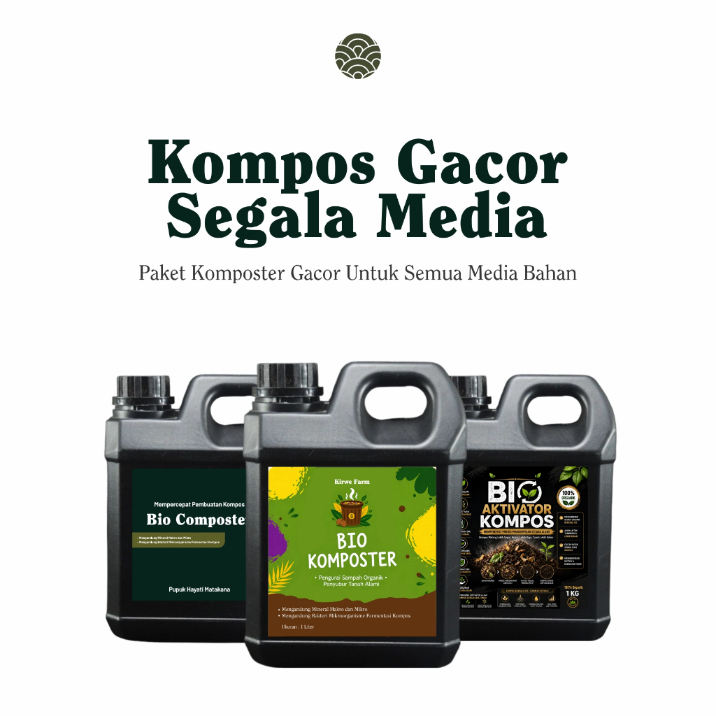 Paket Gacor Komposter 3 Liter Bio Kompos Composter Aktivator Percepat Pembuatan Pupuk Kompos 1 Liter
