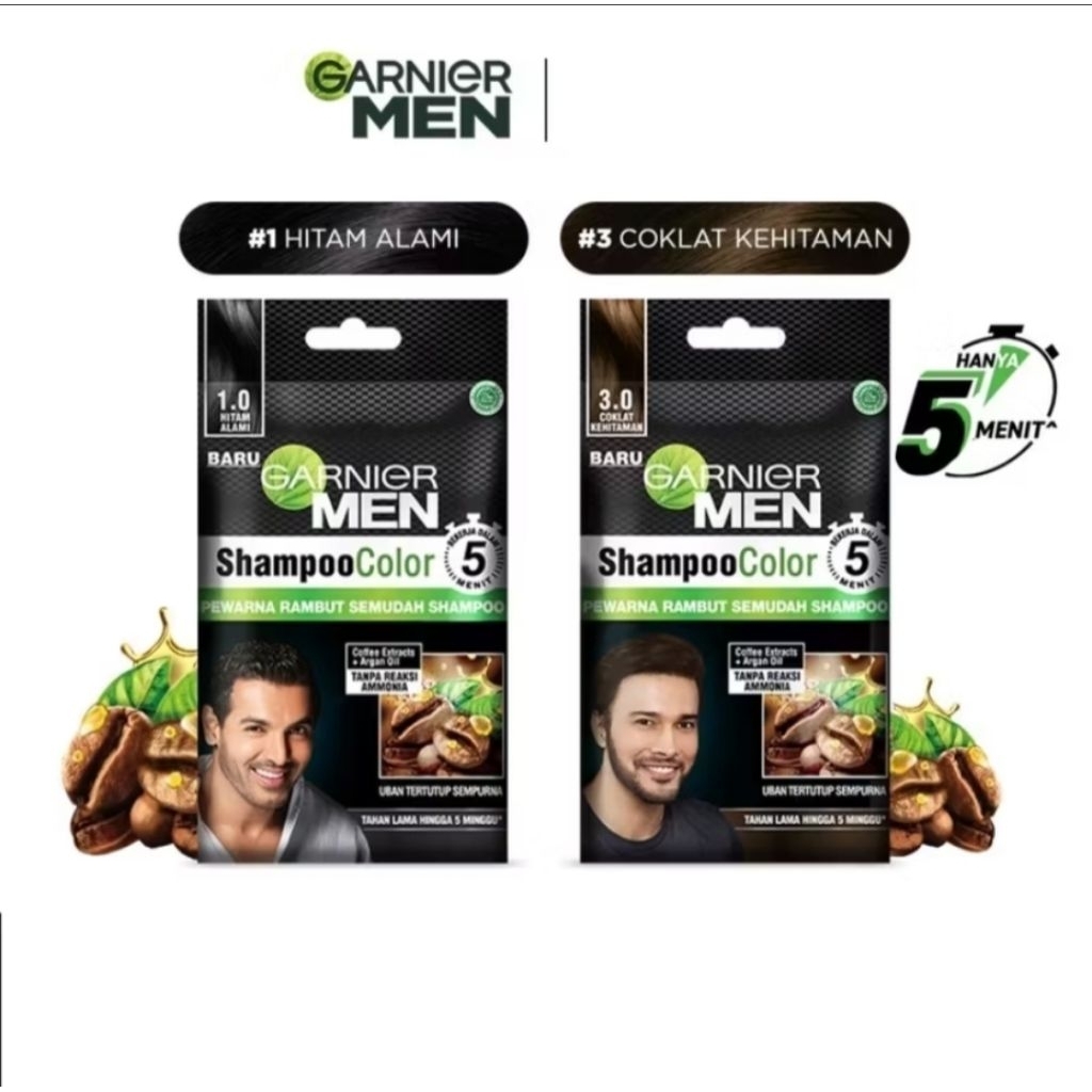 Garnier Men Semir Rambut Shampo | Shampo Color