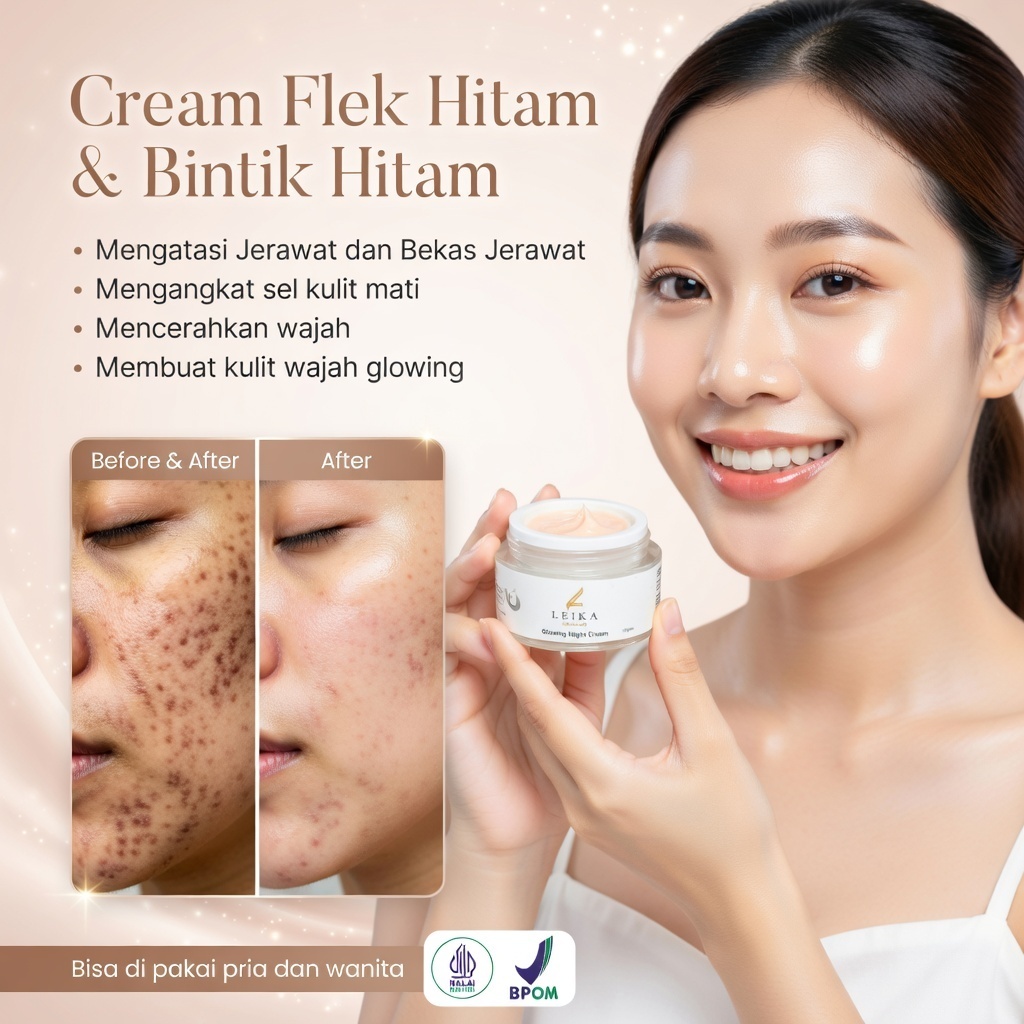 Night Cream Penghilang Flek Hitam di wajah Krim Malam Menghilangkan flek Hitam di wajah cream penghi