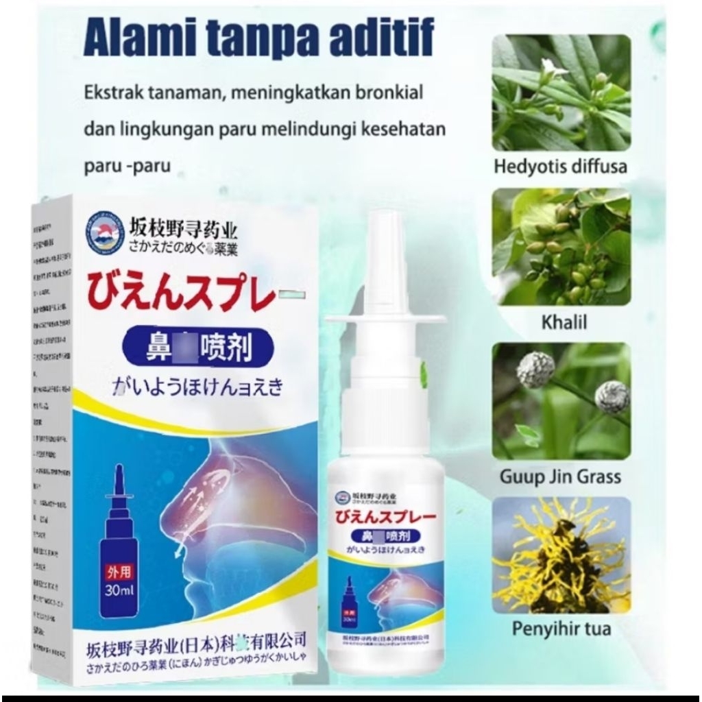 Nasal Spray Herbal Obat Sinusitis Polip Konka Hidung Pilek Hidung Tersumbat Ampuh & Plong