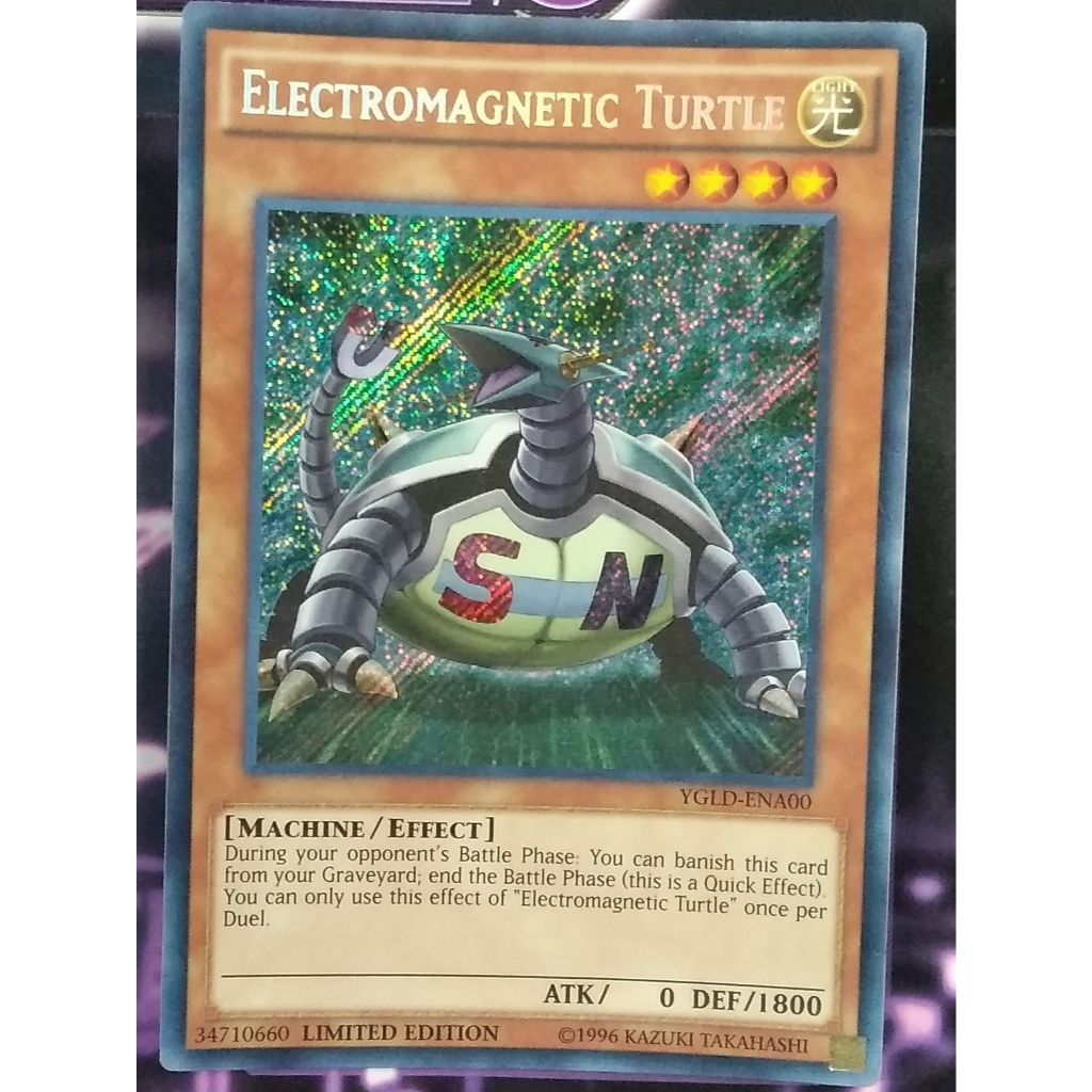 YuGiOh - Electromagnetic Turtle (YGLD-ENA00) - Secret Rare - Monster Card - Trading Card Game ORIGIN