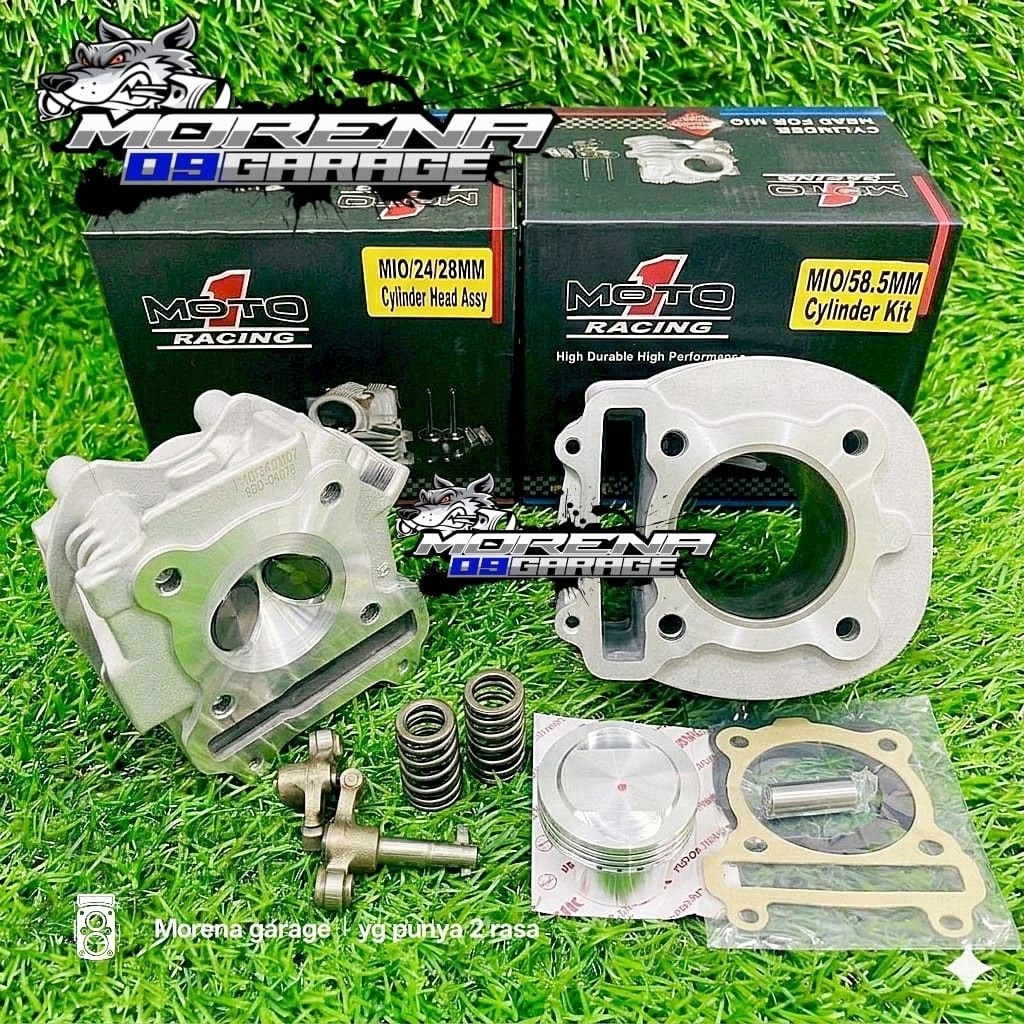 paket bor up Mio 155 CC MOTO1.blok head 24/28+ blok seher 58.5casting full set.