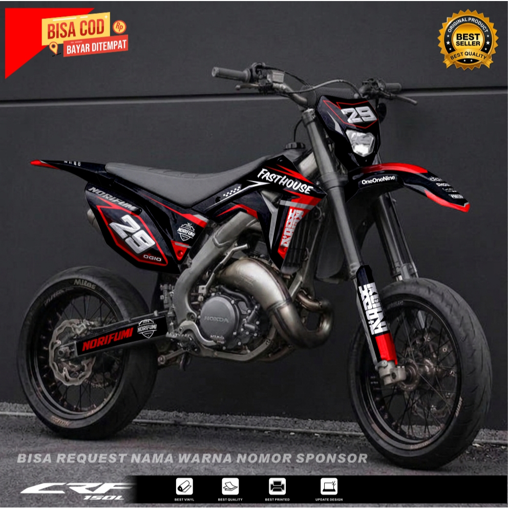 Decal Sticker Crf 150 L- Stiker Motor CRF - Setiker Honda Crf 150L