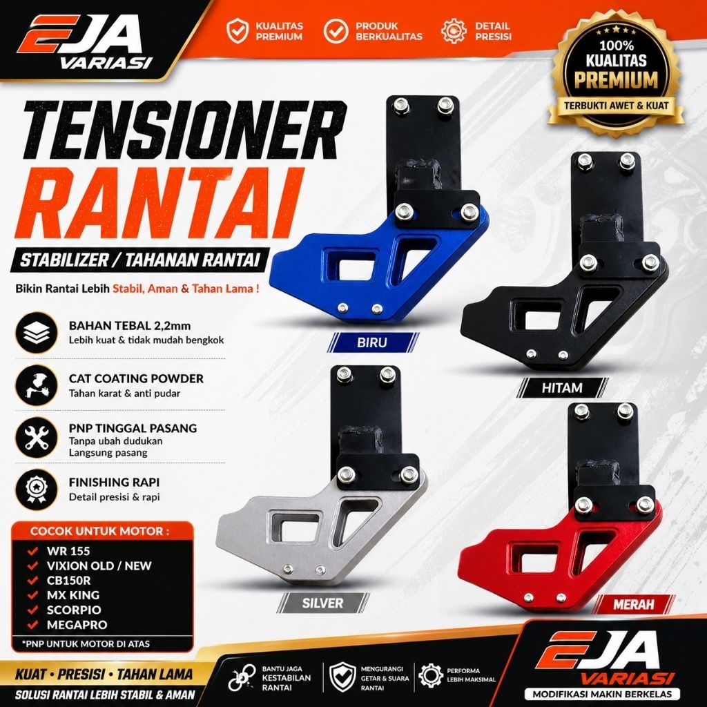 tensioner rantai stabilizer tahanan rantai WR 155,Vixion old new,cb150R,MX king,scorpio,megapro