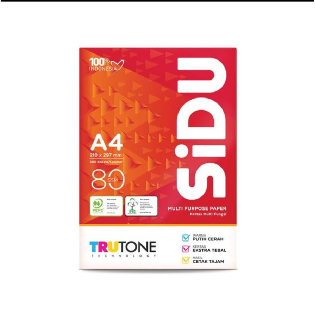 HVS Sidu 80 Gsm 100 Lembar