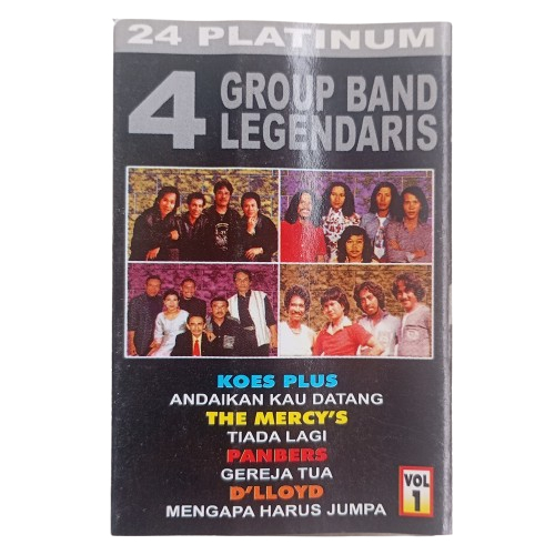 kaset pita - kompilasi - koes plus, the mercy's, panbers, dan d'llyod - 4 group band legendaris