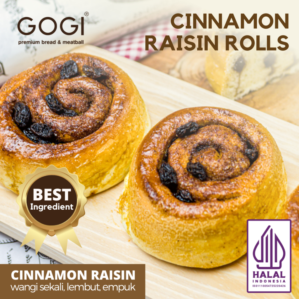 Cinnamon Roll Isi 2 Pcs / Roti Cinnamon Raisin Roll Roti Cinnamon Bun