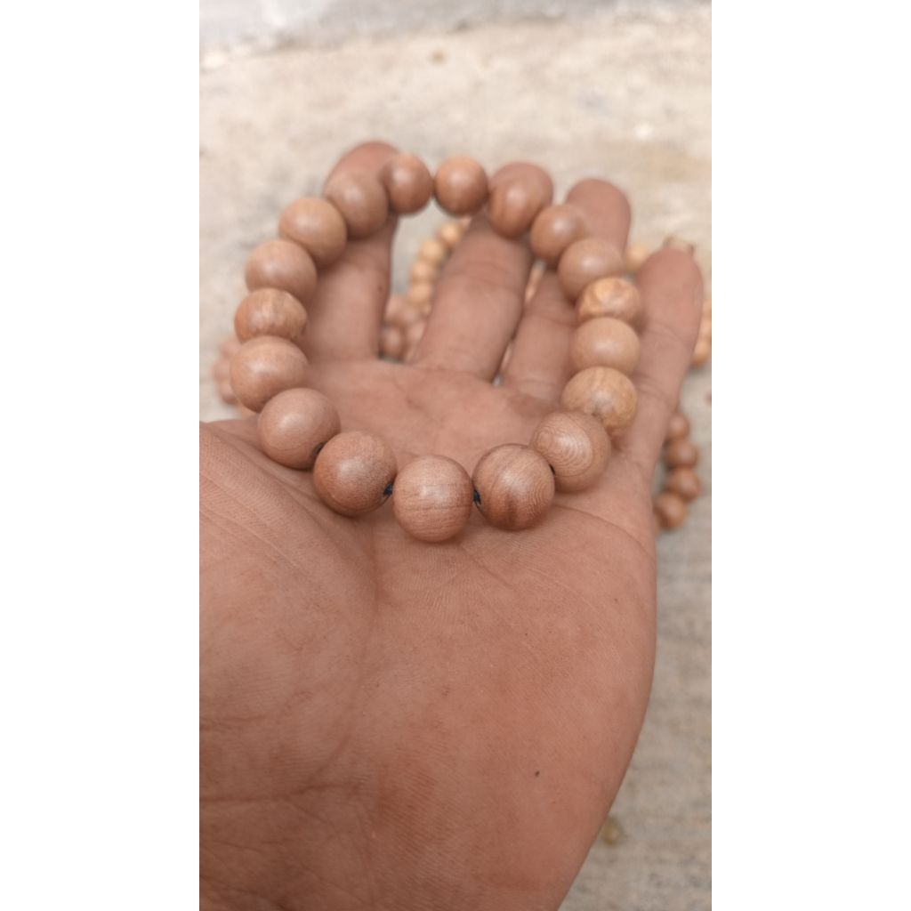 gelang kayu dewandaru asli ukuran 12mm