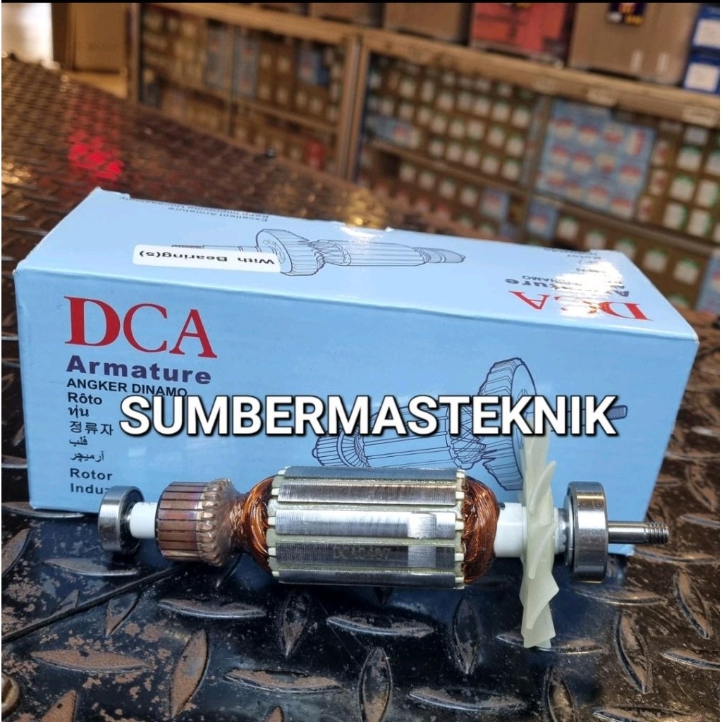 DCA ARMATURE UNTUK MESIN RYU RSG100-3 MERK DCA ANGKER ROTOR MESIN GURINDA TANGAN RYU RSG 100-3 MERK 