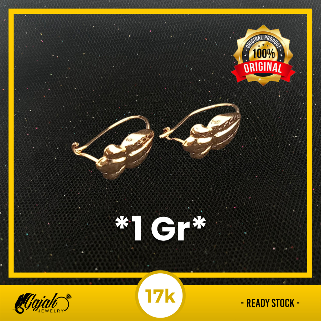 Anting Emas 17K - Toko Emas Gajah - 1 Gram 6542