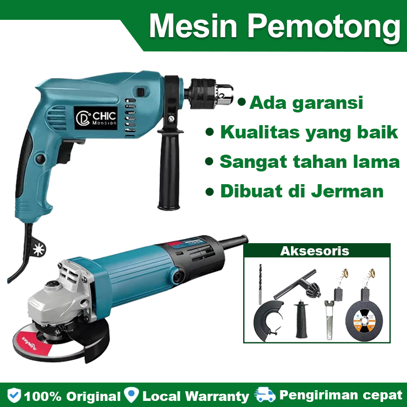 2IN1 bor dan gerinda mesin bor listrik Gerinda dan bor dapat box paket lengkap gerinda Listrik Mesin
