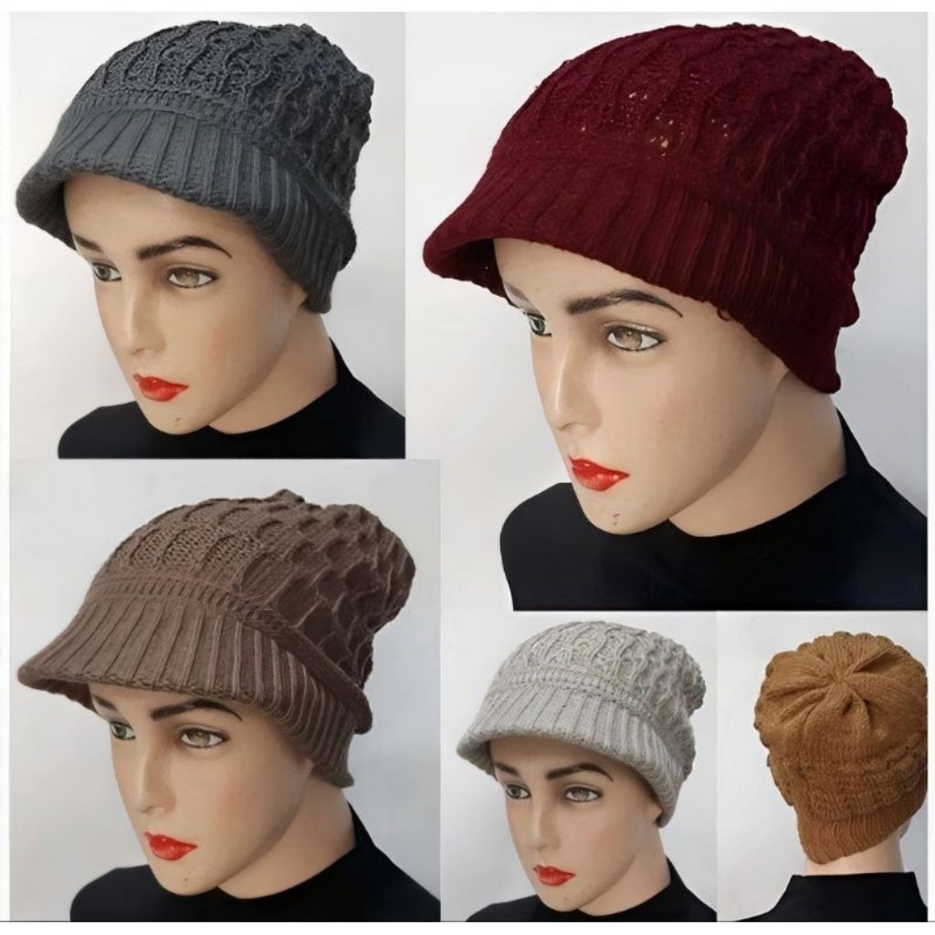 ciput koplok rajut nenek premium/ciput pet kupluk nenek/topi rajut turban