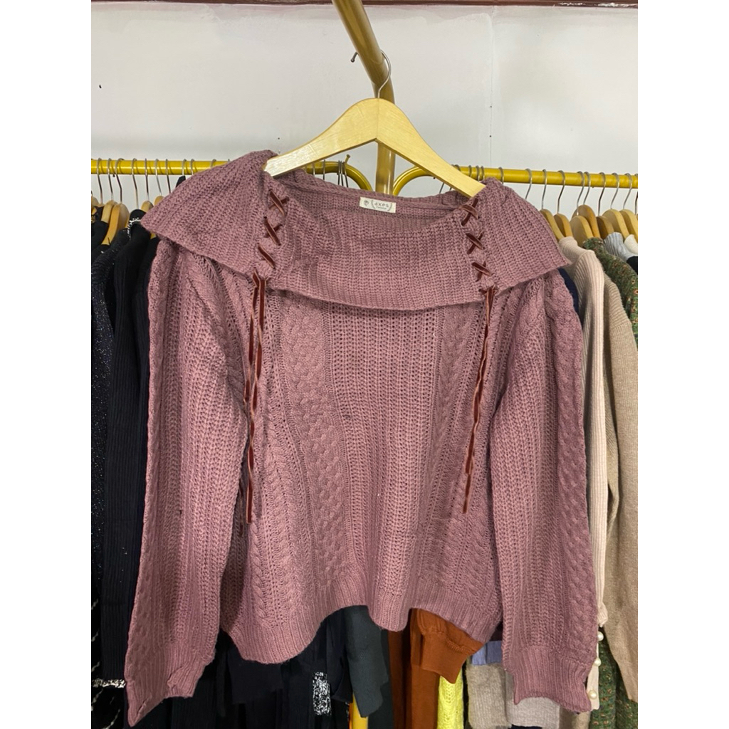 Sweater tebal Oversize dan Crop branded
