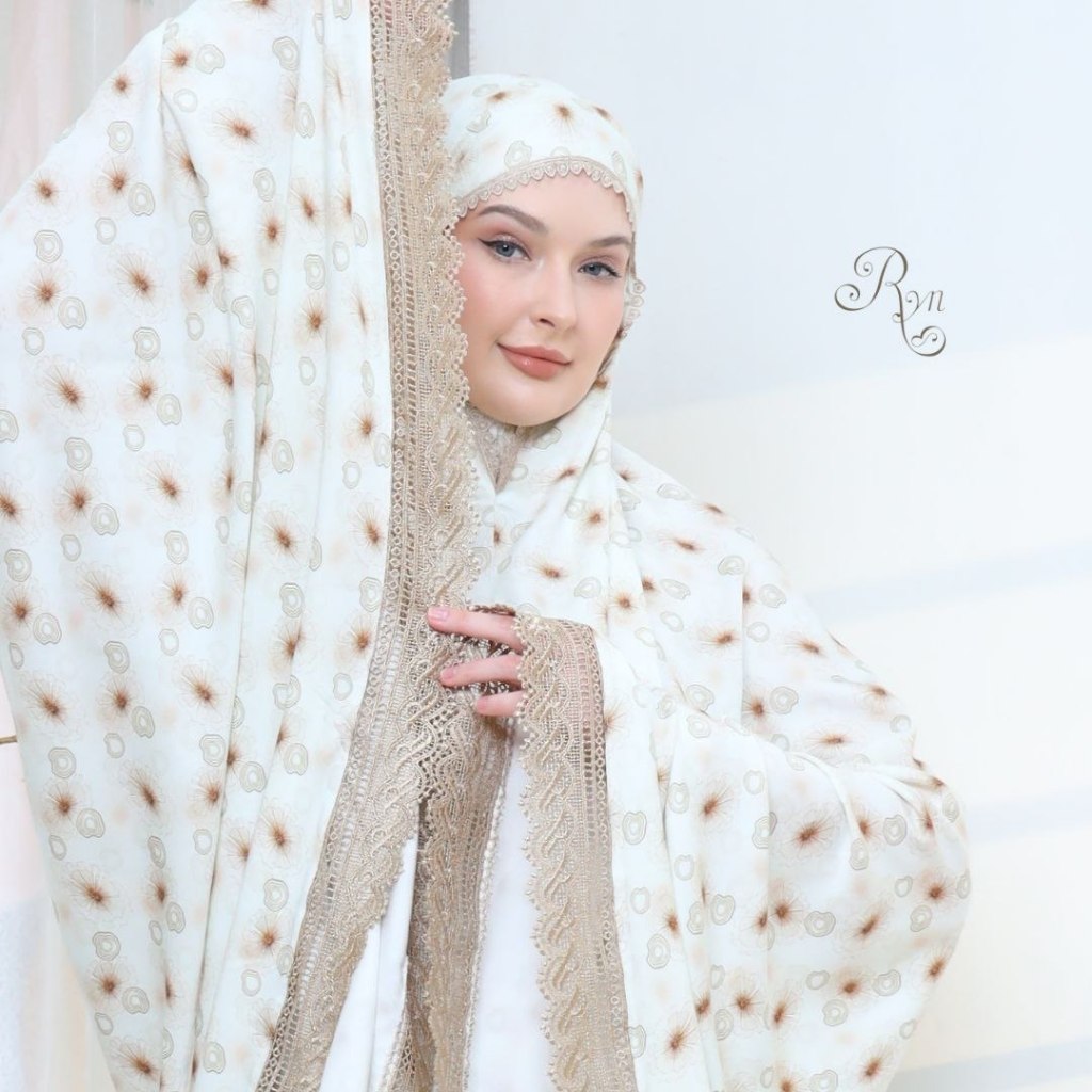 Ryn Rayyan Official | Mukena Rayyan Divya Series | Mukena Dewasa Travelling Rayon Twill