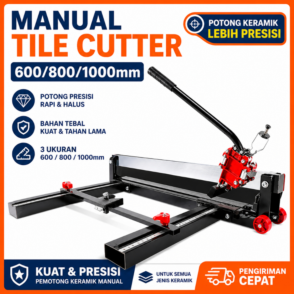 Alat Potong Granit Keramik Manual Granite Tile Cutter 30cm 60cm 80cm 100cm 300mm 600mm 800mm 1000mm 