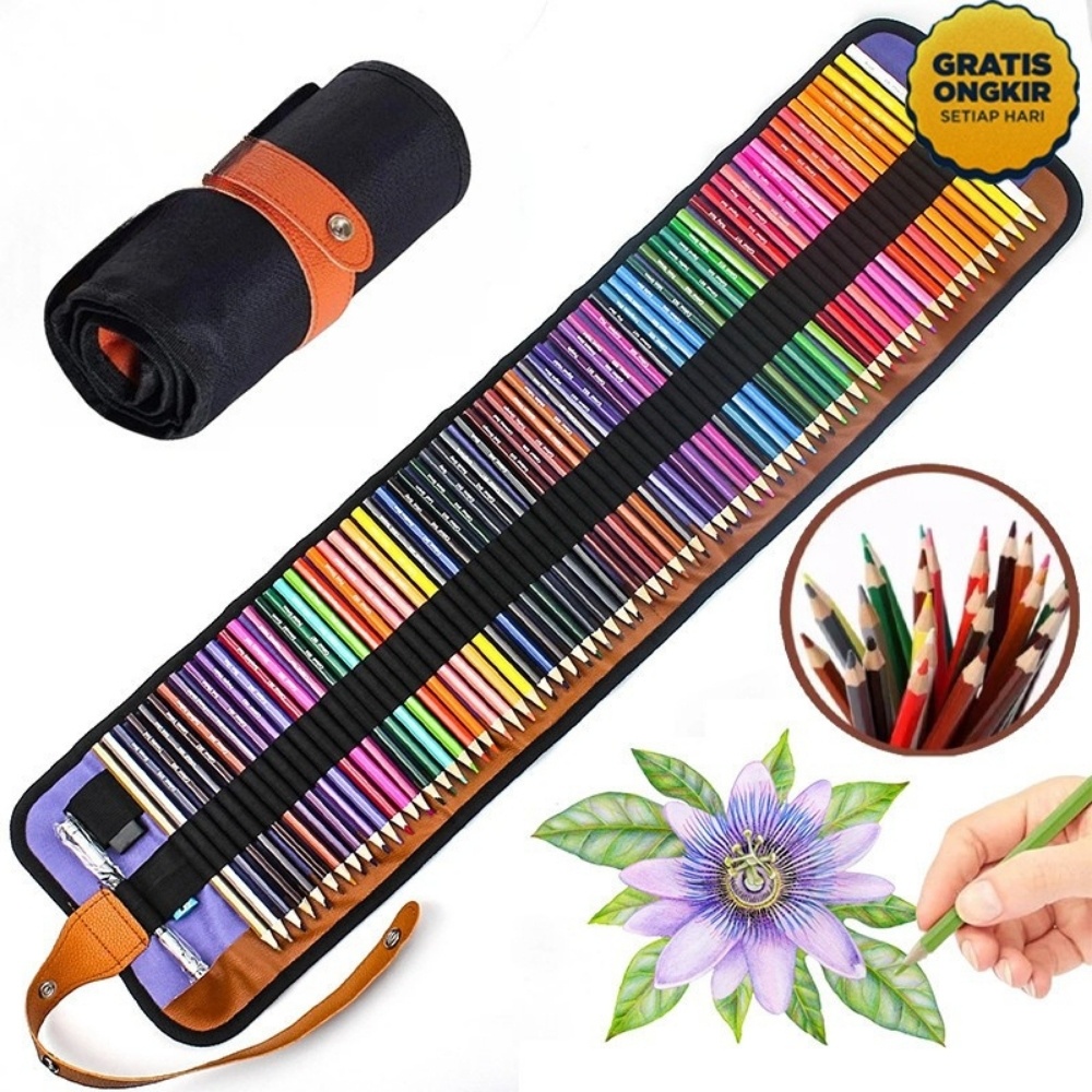 WEBOW Alat Mewarnai Set Pensil Warna Color Pencils Drawing Painting 50 PCS Colouring Pencil Set
