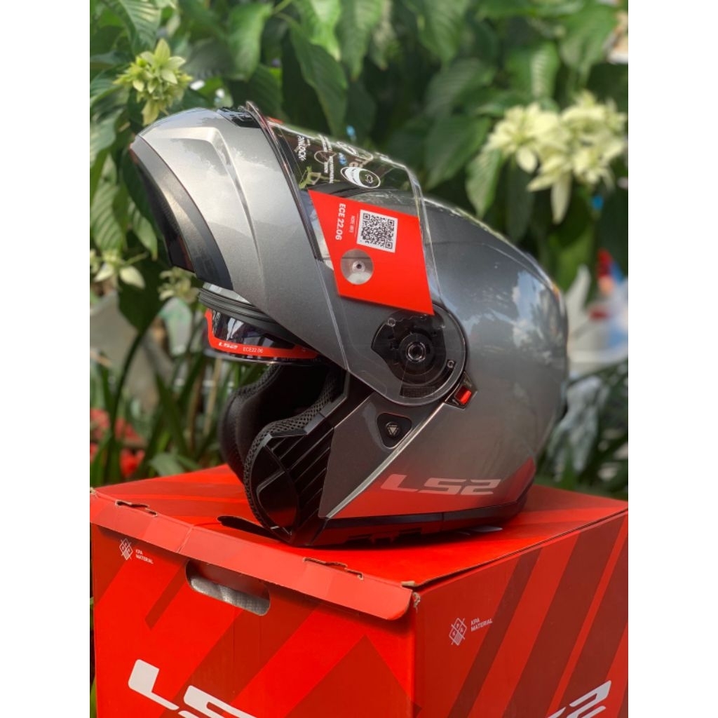 HELM LS2 STROBE II MODULAR GLASS TITANIUM ORIGINAL