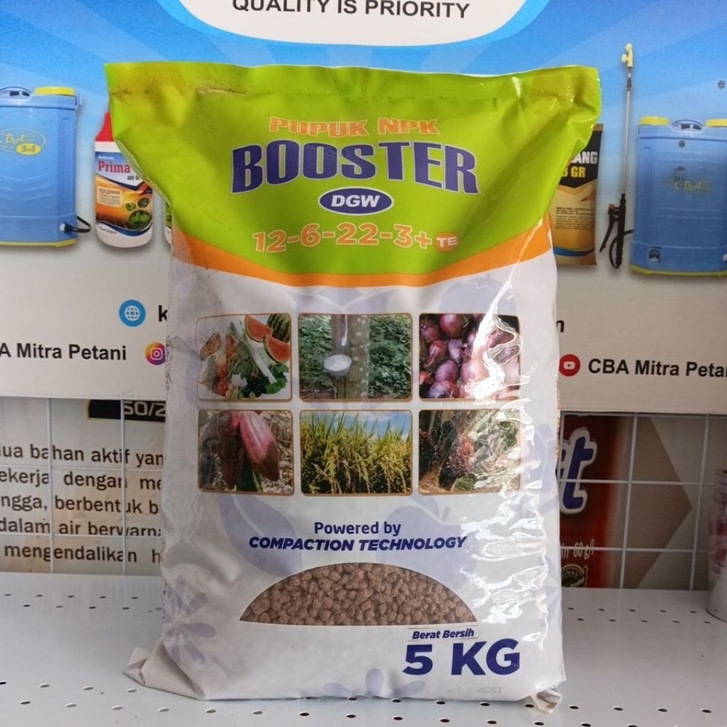 PUPUK NPK BOOSTER 12-6-22-3+TE DGW - 5 KG untuk merangsang pembungaan pembuahan dan meningkatkan bob