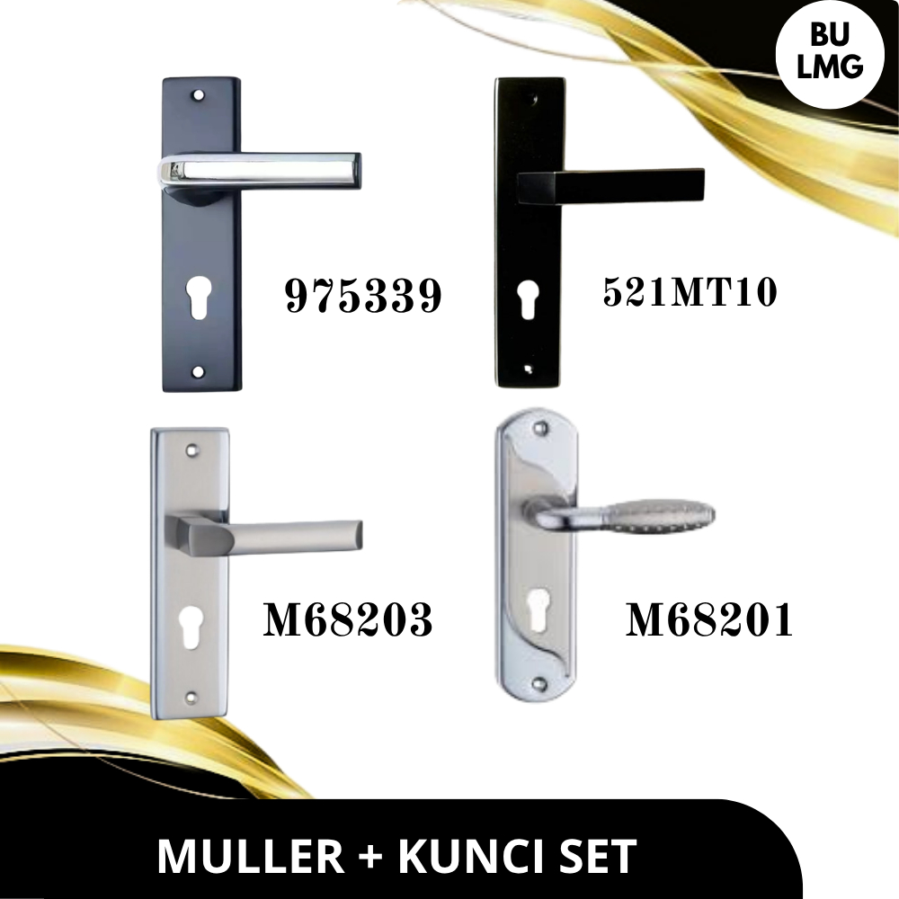 Handle Pintu Merk Muller // Gagang Muller 521MT10, Muller 975339, Muller M68203, Muller M68201 Kemas