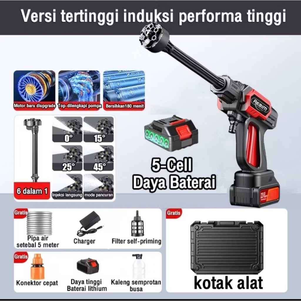 jet steam cordless baterai REAIM dinamo besar 775