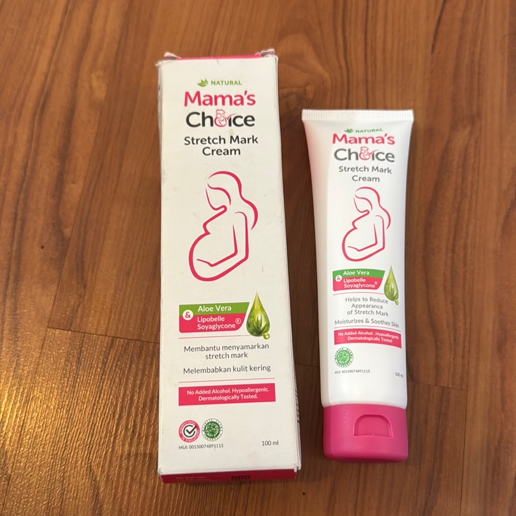 Krim Stretch Mark Mama’s Choice - Aman untuk Ibu Hamil & Menyusui, Melembapkan dan Mengurangi Gatal