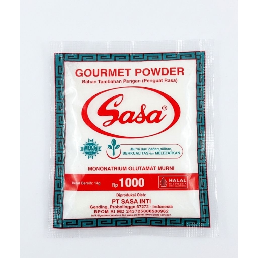 Sasa Micin MMSG Gourmet Powder 14g - Mononatrium Glutamat Murni - 1 Renceng Isi 10 Pcs