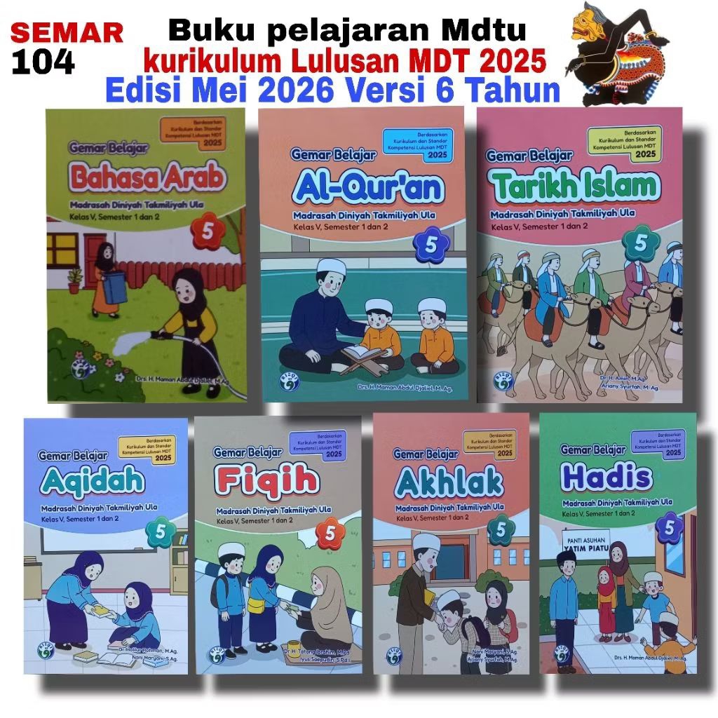 SATU PAKET MDTU KELAS 5 VERSI 6 TAHUN KURIKULUM LULUSAN MDT 2025 EDISI MEI 2026 SEMESTER 1 DAN 2