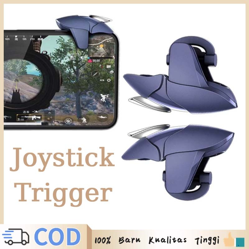 2pcs Alat Bantu Bidik Aim Game Shooter Mudah Dipasang Trigger Enam Jari Gaming Mobile Tombol Trigger