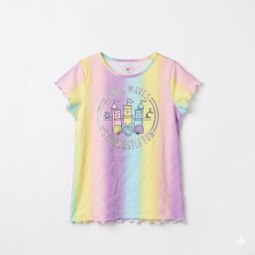 Kaos Anak Perempuan Size 6T-8T Branded365 Kids by Garanimals | Sisa Ekspor | Atasan Rainbow Sandcast