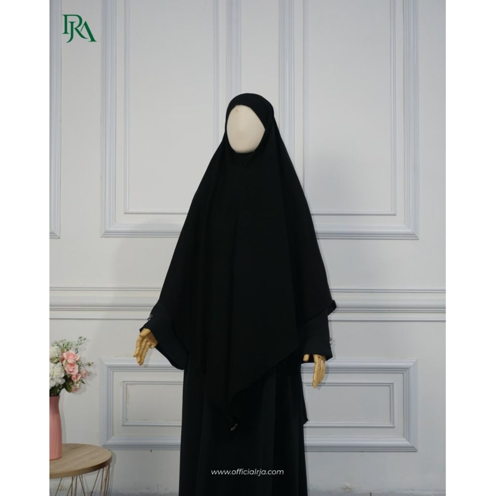 JILBAB KHIBAN | KHIMAR BANDANA RJA | Jetblack | Marbella